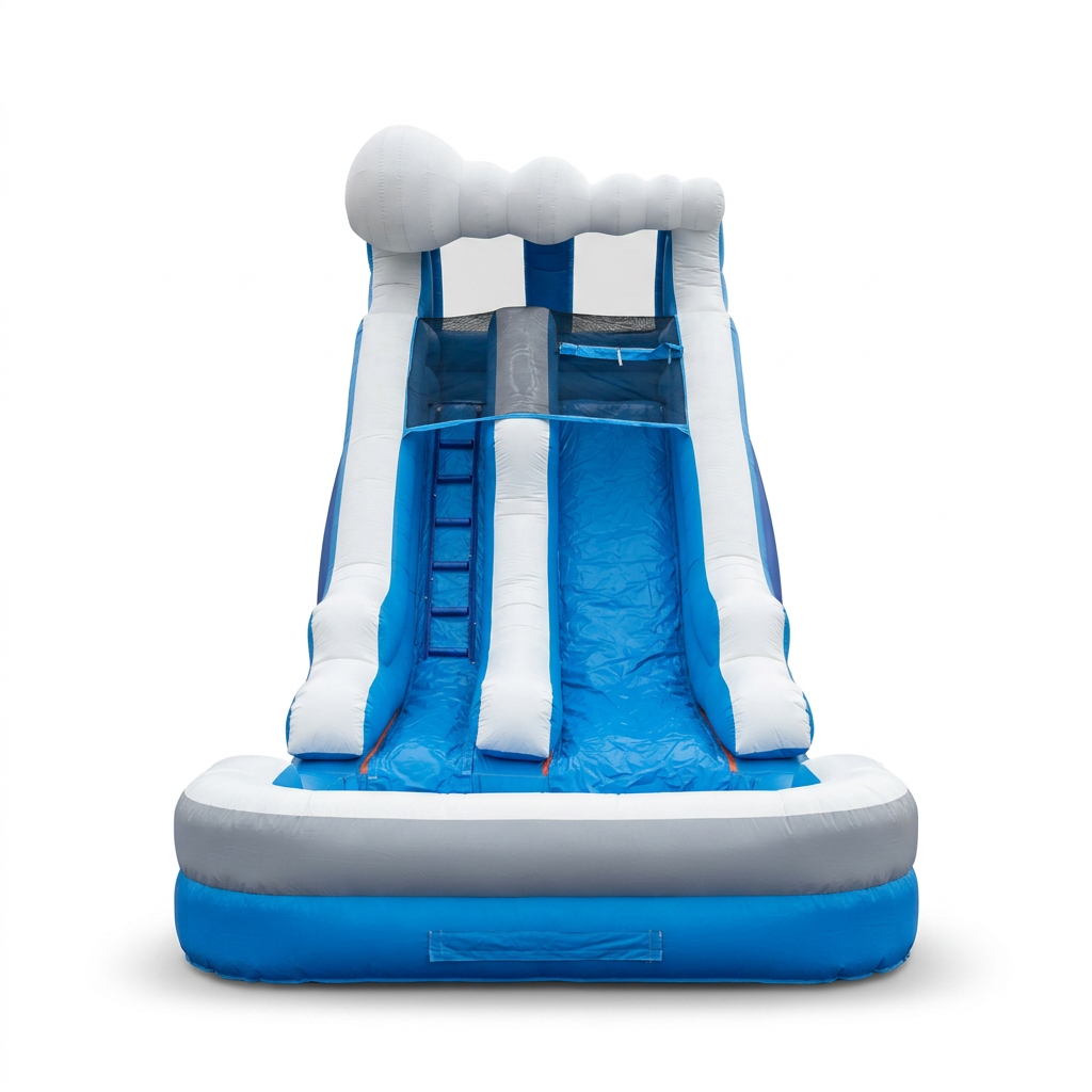 Blue Single Lane Water Slide